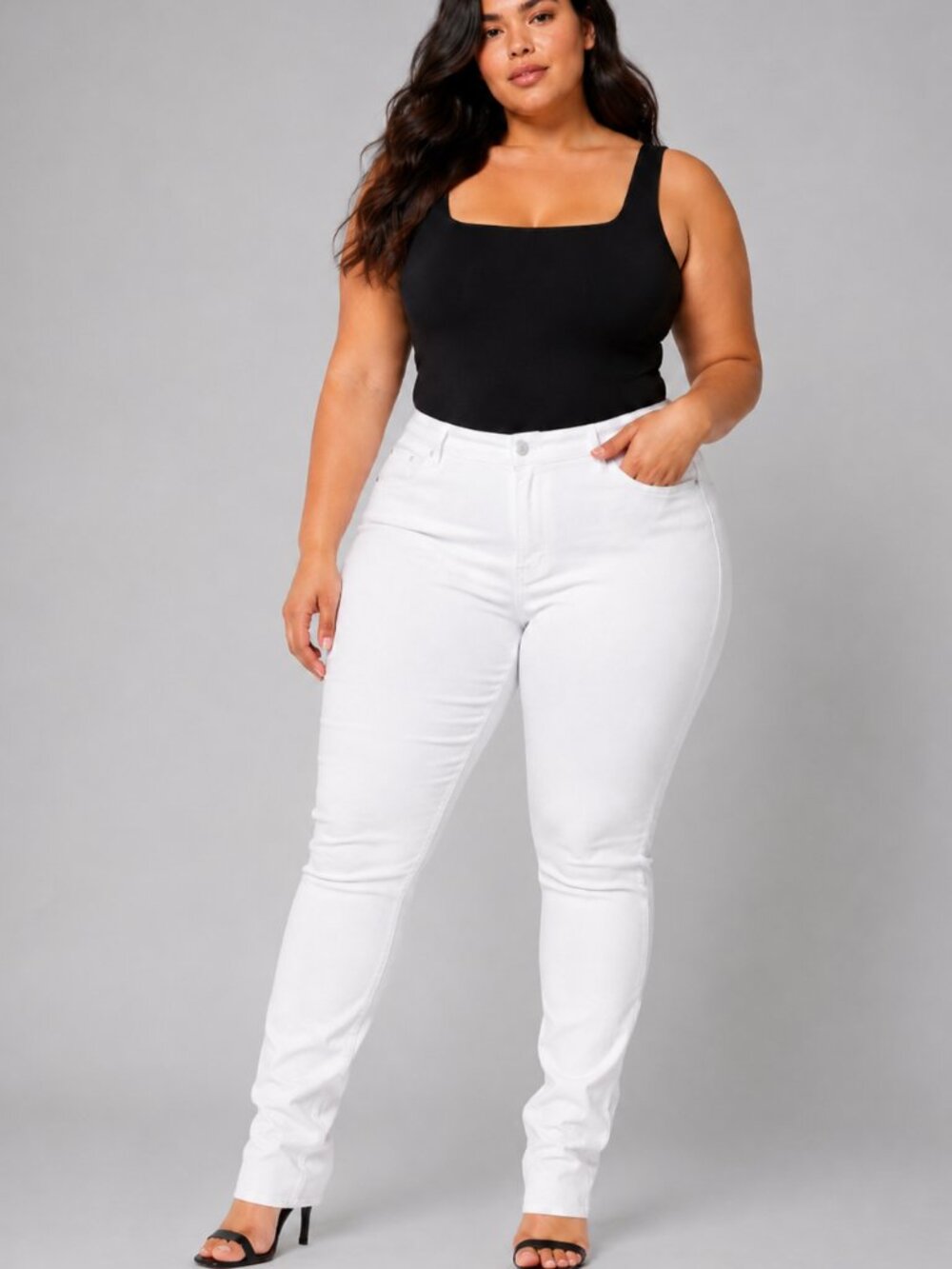 Good American Good Legs Skinny Jeans White Size 26 Plus NWT 35” Inseam
